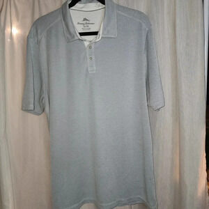 Tommy Bahama Light Gray Polo Size XL